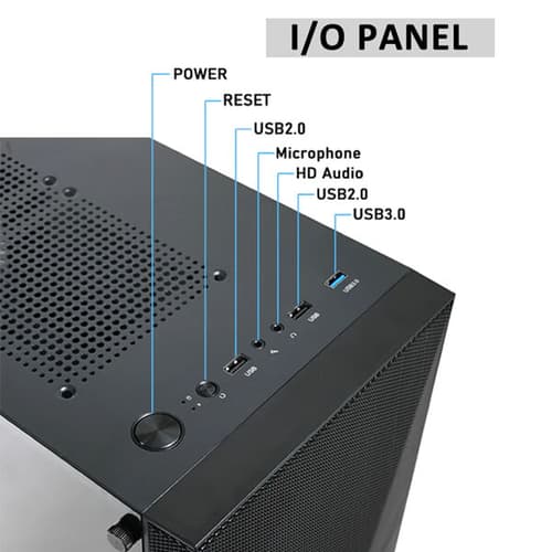Ant Esports ICE-100 Auto RGB ATX Mid Tower Case With 3 Pre-Installed Fan