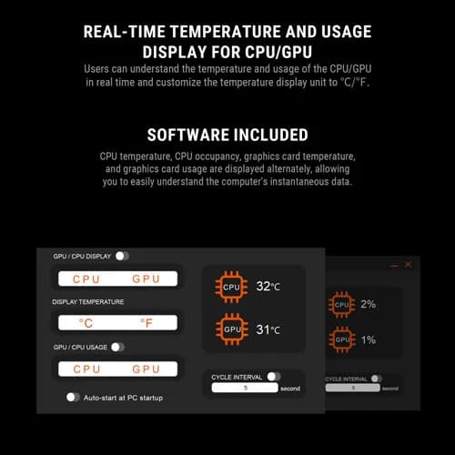 Ant Esports V6 Digital ARGB 120mm CPU Air Cooler with Temperature Display