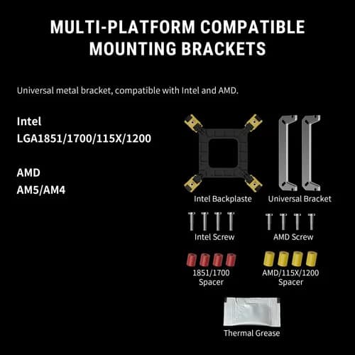 Ant Esports V6 Digital ARGB 120mm CPU Air Cooler with Temperature Display