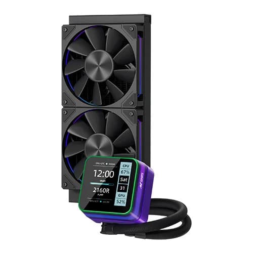 Ant Esports Glacius-240D ARGB CPU Liquid Cooler with LCD Display