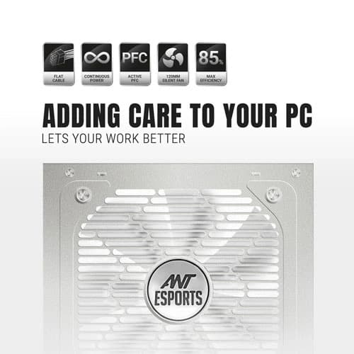 ANT Esports RX650 White 80 Plus Bronze SMPS