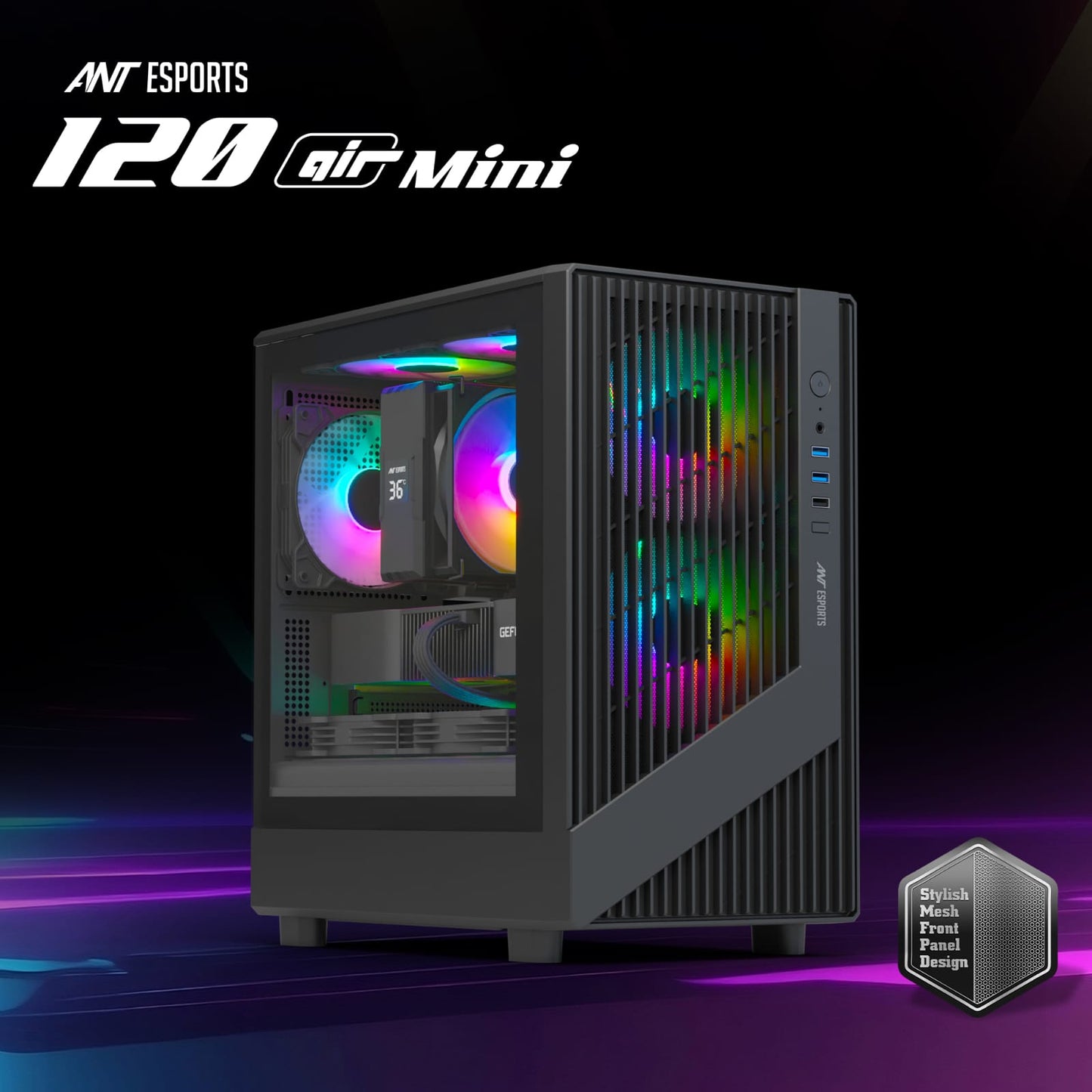 Ant Esports 120 Air Mini Tower M-ATX Case