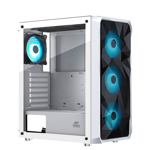Ant Esports ICE-112 Auto RGB White ATX Mid Tower Case