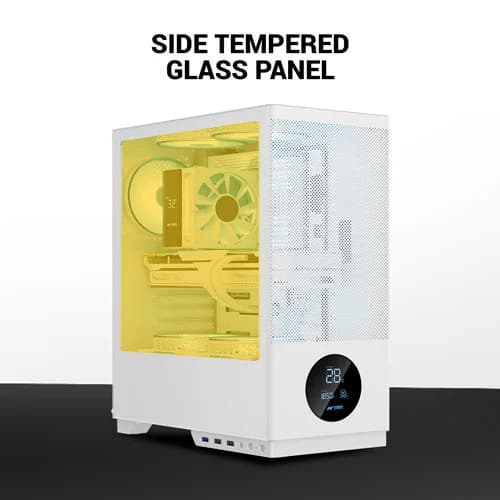 Ant Esports X2 LCD White ARGB ATX Mid Tower Case