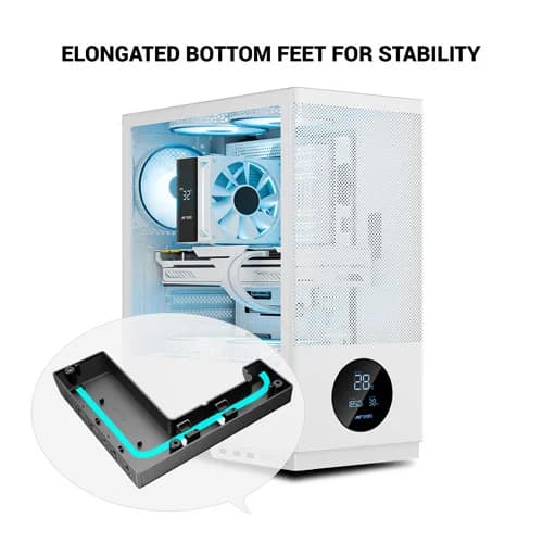 Ant Esports X2 LCD White ARGB ATX Mid Tower Case