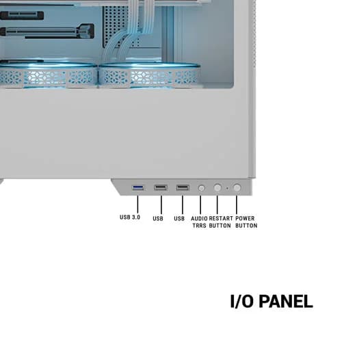 Ant Esports X2 LCD White ARGB ATX Mid Tower Case