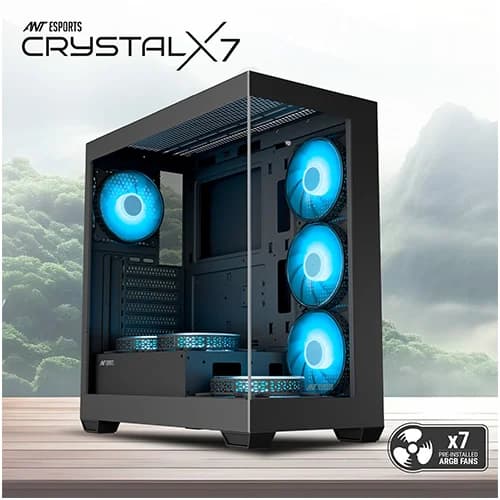 ANT Esports Crystal X7 ARGB ATX Mid Tower Case