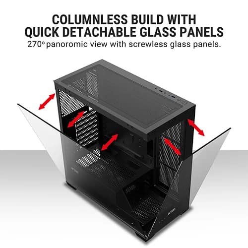 ANT Esports Crystal X7 ARGB ATX Mid Tower Case