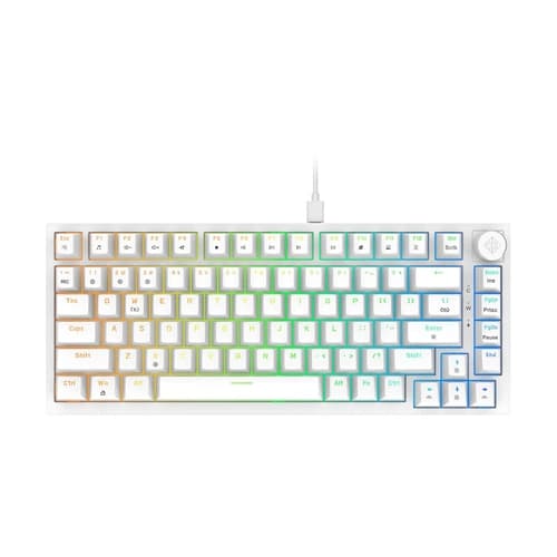 Cosmic Byte CB-GK-42 Phantom TKL Gasket White Mechanical RGB Keyboard with Red Switches