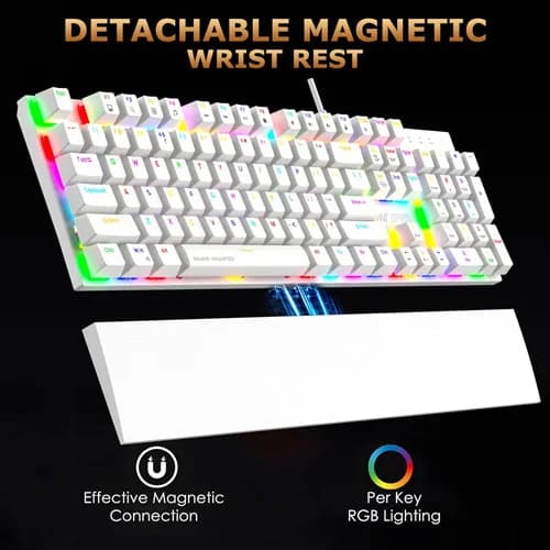 Ant Esports MK4100 RGB White Keyboard with Brown Switches