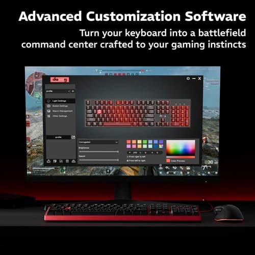 Dawg HighKEY 685 RGB Mechanical Gaming Keyboard with Blue Glacier Switches