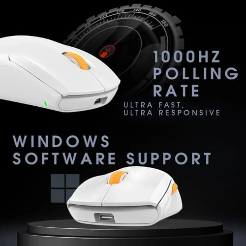 Cosmic Byte Atlas Tri-Mode White Wireless Gaming Mouse